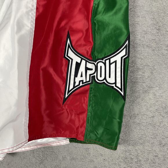Tapout Shorts Mens 42 Green White Red Mexico Flag MMA Fight Training Embroidered - Picture 2 of 12